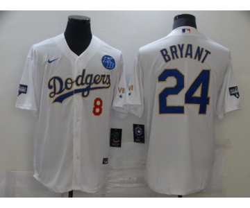 Men Los Angeles Dodgers 24 Bryant White Game 2021 Nike MLB Jerseys