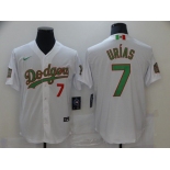 Men Los Angeles Dodgers 7 Urias White Game 2021 Nike MLB Jersey