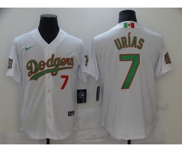 Men Los Angeles Dodgers 7 Urias White Game 2021 Nike MLB Jersey