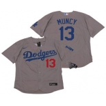 Men's Los Angeles Dodgers #13 Max Muncy Gray Alternate Stitched MLB Flex Base Nike Jersey