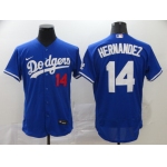 Men's Los Angeles Dodgers #14 Enrique Hernandez Blue Stitched MLB Flex Base Nike Jersey