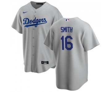 Men's Los Angeles Dodgers #16 Will Smith Grey Home Baseball Jersey