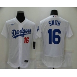 Men's Los Angeles Dodgers #16 Will Smith White Stitched MLB Flex Base Nike Jersey