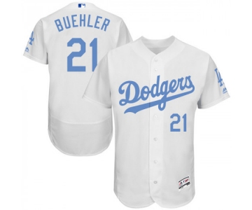 Men's Los Angeles Dodgers #21 Walker Buehler Player Authentic White Flex Base Father's Day Collection Jersey