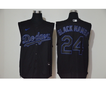 Men's Los Angeles Dodgers #24 Kobe Bryant Black Mamba Lights Out Black Fashion 2020 Cool and Refreshing Sleeveless Fan Stitched MLB Nike Jersey