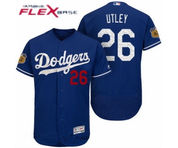 Men's Los Angeles Dodgers #26 Chase Utley Royal Blue 2017 Spring Training Stitched MLB Majestic Flex Base Jersey