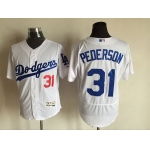 Men's Los Angeles Dodgers #31 Joc Pederson White 2016 Flexbase Majestic Baseball Jersey