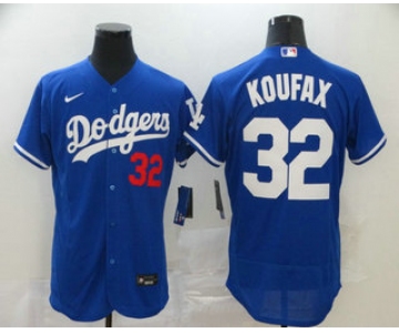 Men's Los Angeles Dodgers #32 Sandy Koufax Blue Stitched MLB Flex Base Nike Jersey