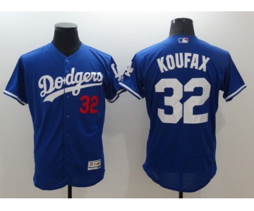 Men's Los Angeles Dodgers #32 Sandy Koufax Retired Blue 2016 Flexbase Majestic Baseball Jersey