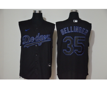 Men's Los Angeles Dodgers #35 Cody Bellinger Lights Out Black Fashion 2020 Cool and Refreshing Sleeveless Fan Stitched MLB Nike Jersey