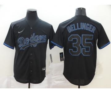 Men's Los Angeles Dodgers #35 Cody Bellinger Lights Out Black Fashion Stitched MLB Cool Base Nike Jersey