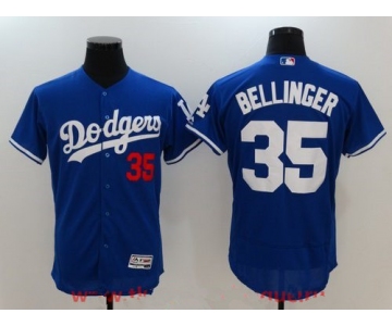 Men's Los Angeles Dodgers #35 Cody Bellinger Royal Blue Stitched MLB Majestic Flex Base Jersey