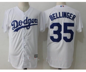Men's Los Angeles Dodgers #35 Cody Bellinger White Home Stitched MLB Majestic Cool Base Jersey