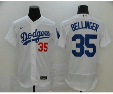 Men's Los Angeles Dodgers #35 Cody Bellinger White Stitched MLB Flex Base Nike Jersey