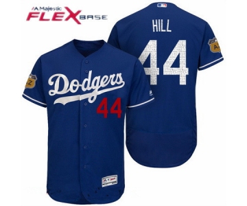 Men's Los Angeles Dodgers #44 Rich Hill Royal Blue 2017 Spring Training Stitched MLB Majestic Flex Base Jersey