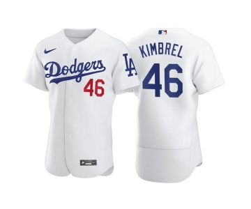 Men's Los Angeles Dodgers #46 Craig Kimbrel White Flex Base Stitched Jersey