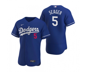 Men's Los Angeles Dodgers #5 Corey Seager Nike Royal MLB Flex Base Jersey