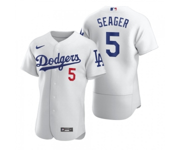 Men's Los Angeles Dodgers #5 Corey Seager Nike White 2020 MLB Flex Base Jersey