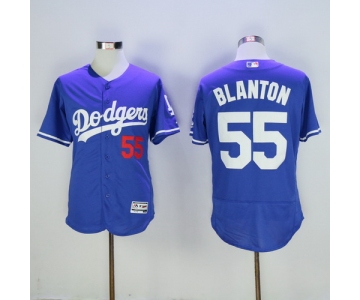 Men's Los Angeles Dodgers #55 Joe Blanton Royal Blue 2016 Flexbase Majestic Baseball Jersey