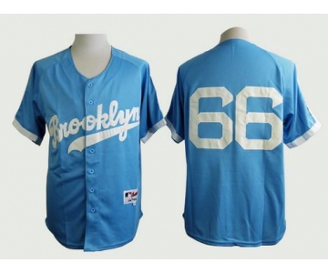 Men's Los Angeles Dodgers #66 Yasiel Puig Brooklyn Blue Majestic Jersey