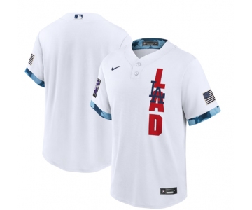 Men's Los Angeles Dodgers Blank 2021 White All-Star Cool Base Stitched MLB Jersey