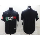Men's Los Angeles Dodgers Blank Black Mexico 2020 World Series Cool Base Nike Jersey