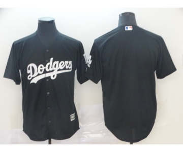 Men's Los Angeles Dodgers Blank Black Turn Back The Clock Cool Base Jersey