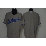 Men's Los Angeles Dodgers Blank Gray With Los Stitched MLB Cool Base Nike Jersey