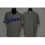 Men's Los Angeles Dodgers Blank Gray With Los Stitched MLB Cool Base Nike Jersey