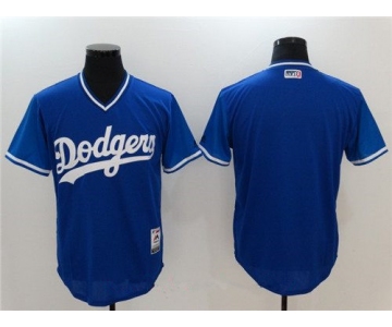 Men's Los Angeles Dodgers Blank Majestic Royal 2017 Little League World Series Players Weekend Stitched Nickname Jersey