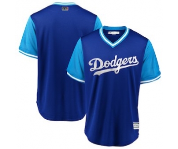Men's Los Angeles Dodgers Blank Majestic Royal 2018 Players' Weekend Team Jersey