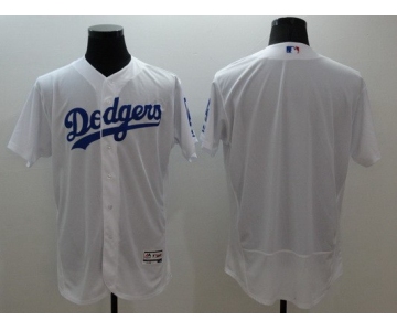 Men's Los Angeles Dodgers Blank White Flexbase 2016 MLB Player Jersey