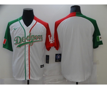 Men's Los Angeles Dodgers Blank White Mexican Heritage Culture Night Nike Jersey