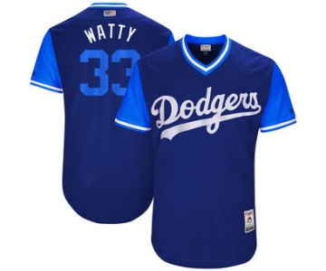 Men's Los Angeles Dodgers Tony Watson Watty Majestic Royal 2017 Players Weekend Authentic Jersey