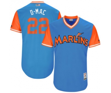 Men's Miami Marlins Dustin McGowan D-Mac Majestic Blue 2017 Players Weekend Authentic Jersey