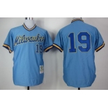 Milwaukee Brewers #19 Robin Yount 1982 Light Blue Throwback Jersey