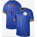 Brewers #4 Paul Molitor Royal Authentic Cooperstown Collection Stitched Baseball Jersey