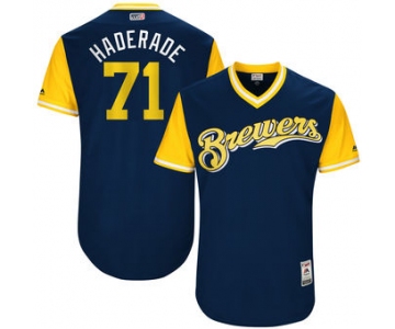 Men's Milwaukee Brewers Josh Hader Haderade Majestic Navy 2017 Players Weekend Authentic Jersey