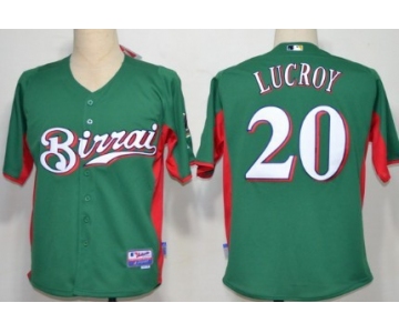 Milwaukee Brewers #20 Jonathan Lucroy Green Jersey