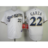 Milwaukee Brewers #22 Matt Garza White Jersey