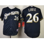 Milwaukee Brewers #26 Kyle Lohse Navy Blue Jersey