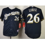 Milwaukee Brewers #26 Kyle Lohse Navy Blue Jersey