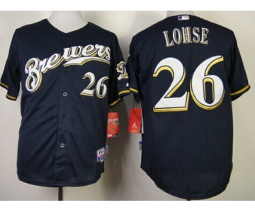 Milwaukee Brewers #26 Kyle Lohse Navy Blue Jersey