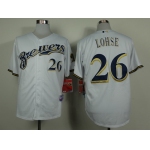 Milwaukee Brewers #26 Kyle Lohse White Jersey