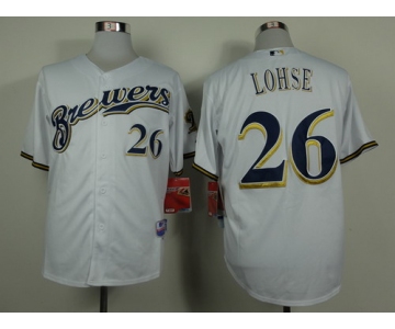 Milwaukee Brewers #26 Kyle Lohse White Jersey