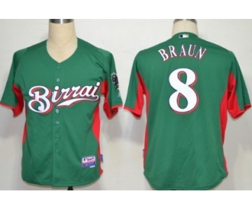 Milwaukee Brewers #8 Ryan Braun Green Jersey