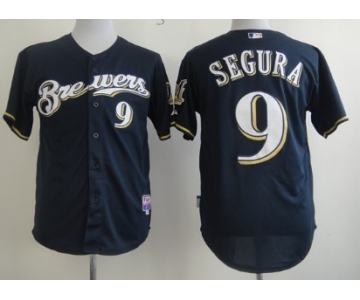 Milwaukee Brewers #9 Jean Segura Navy Blue Jersey