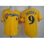 Milwaukee Brewers #9 Jean Segura Yellow Jersey