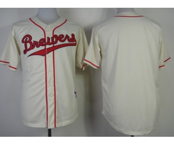 Milwaukee Brewers Blank 1948 Cream With Red Jersey