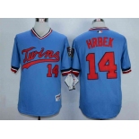 Men's Minnesota Twins #14 Kent Hrbek Blue Cooperstown Jersey